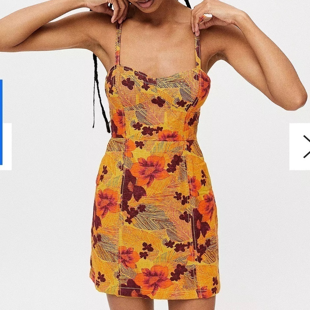 Urban Outfitters “Sweet on You” Floral Mini Dress Sz S — Adjustable Straps + Poc